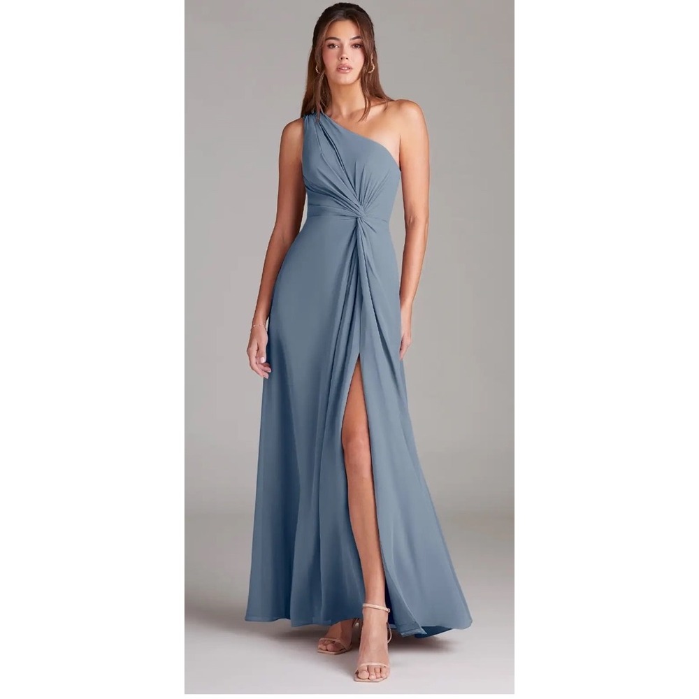 Azazie Brooke One Shoulder Gown Twilight Blue Size A10 New With‎ Tags